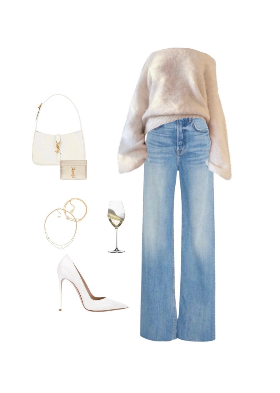 White Avenlii Alpaca Sweater