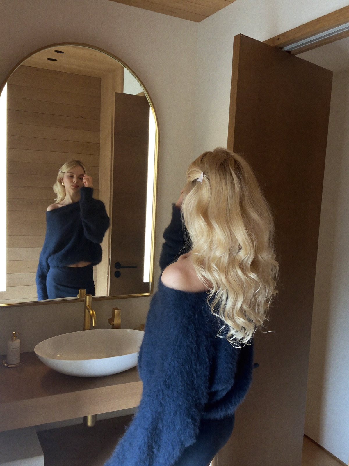 Navy Avenlii Alpaca Sweater