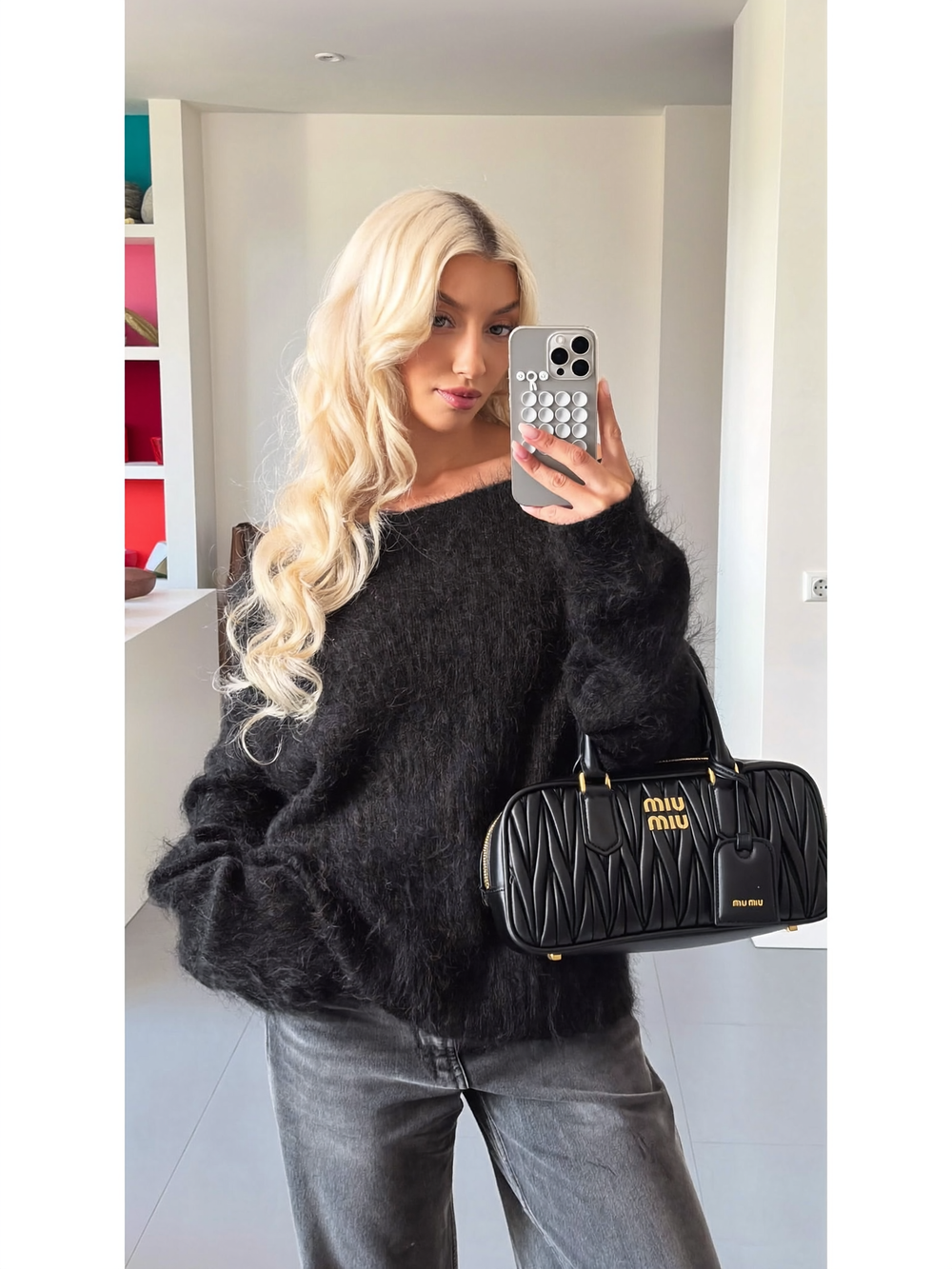 Black Avenlii Alpaca Sweater